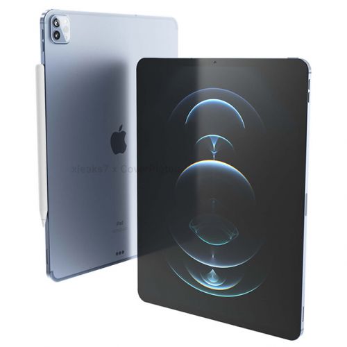 Rò rỉ ảnh render sắc nét của iPad Pro 2021: Màn hình viền mỏng hơn, 3 camera sau